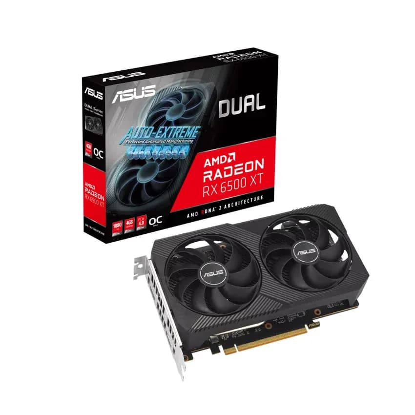 Card màn hình Asus DUAL-RX 6500 XT-O4G-V2